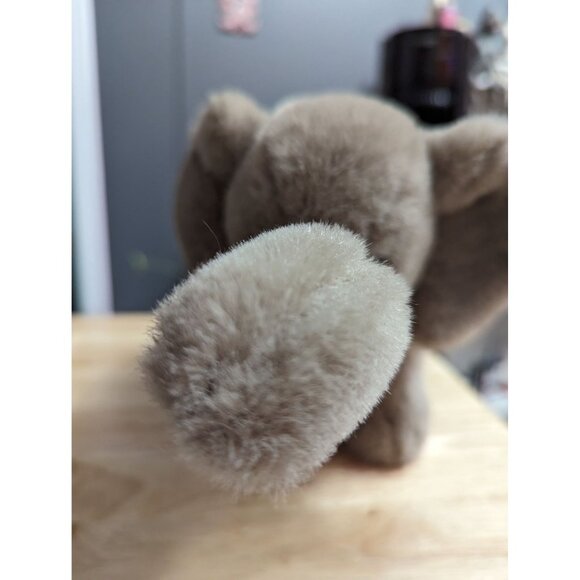 90s 24K Polar Puff Special Effects 8" gray stuffed elephant trunk up good luck - Picture 2 of 6